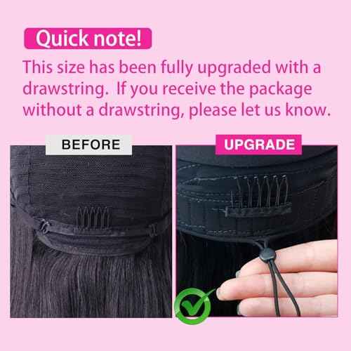 U Part Human Hair Wigs Easicontour U Part Straight Human Hair Wigs With Drawstring,200% Density Put On And Go Glueless Wig Human Hair Full Head Clip In Half Wig(14 Inch,Natural Color)