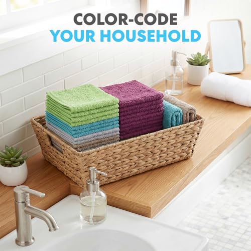 Simpli-Magic 100% Cotton Washcloths 12x12 50-Pack