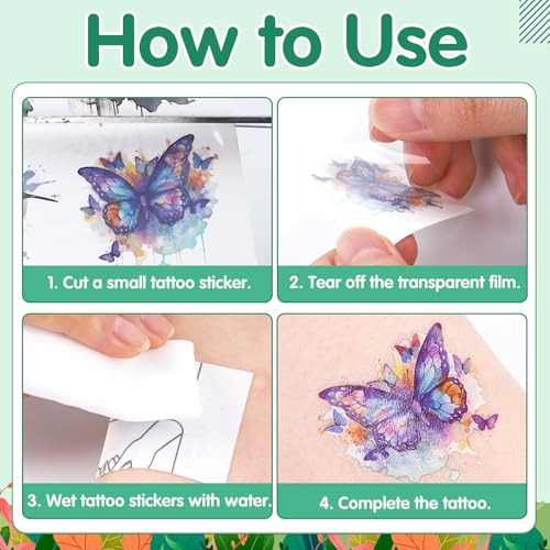 100 Days of School Temporary Tattoos - 200+ Stickers