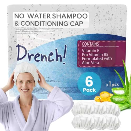 Drench No-Rinse Shampoo Caps with Aloe Vera & Vitamin E