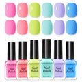 Rainbow Pastel Nail Polish Set - 6 Quick Dry Colors