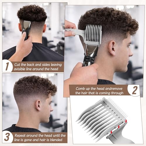 4-in-1 Barber Fade Comb Set with Detachable Heads | S M L XL