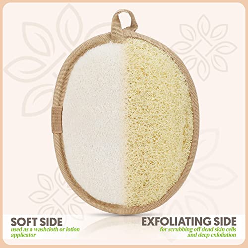 Almooni Natural Loofah Exfoliating Body Scrubber - 2 Pack