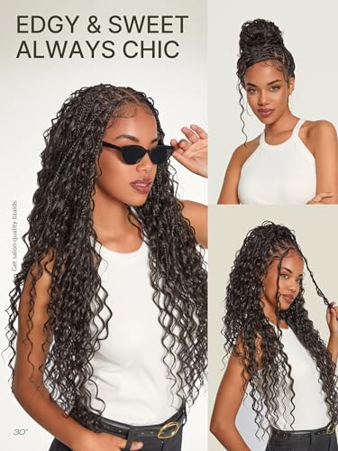 Frodio Boho Braided Wig 30" Full Lace 200% Density