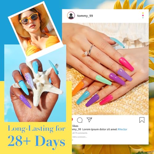 AZUREBEAUTY Dip Powder Nail Starter Kit - 8 Colors with Matte Coat