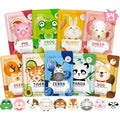 54 Pack Animal Kids Face Mask Spa, Bulk Collagen Hydrating Sheet Face Masks Skincare for Girls Teens, Easter Basket Stuffers, Birthday Gifts, Mothers Day Gifts for Mom