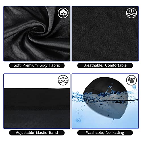 Sibba 3-Pack Satin Wave Caps for Men Women Silk-Feel Durag Headwear