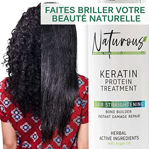 Keratin Straightening Treatment For Hair - Natural Ingredients for Straight Silky Smooth Hair - Safe, Easy, and Effective - Bond Building Keratin Complex Smoothing Treatment Kit - 6.76 fl. oz / 200 ml