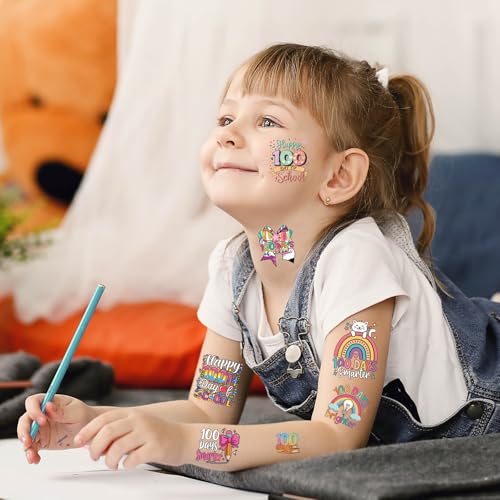 100 Days of School Temporary Tattoos - 200+ Stickers
