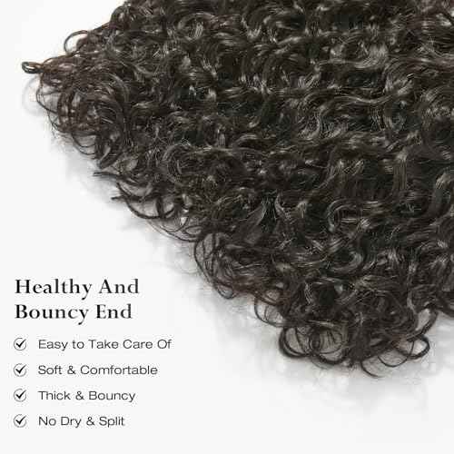 ASHINE Human Hair Bundle Deep Curly Water Wave, Unprocessed Cambodian Raw Hair 18 Inch, Flip Over Quick Weave Wet and Wave Bundles for Women Natural Black