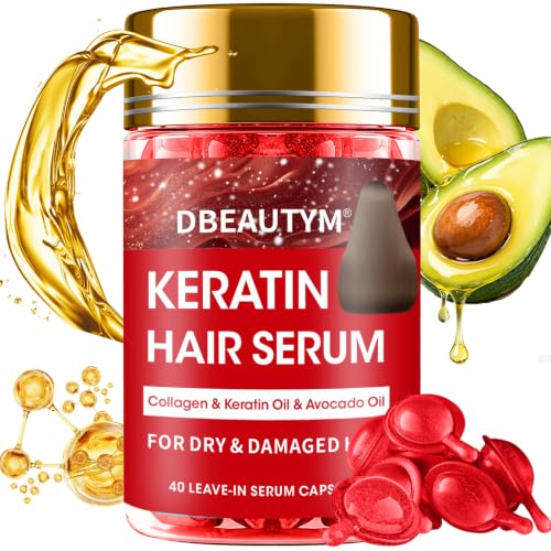 Keratin Hair Treatment Serum Capsules with Avocado Oil & Vitamins