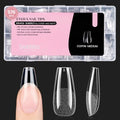 Beetles Gel Nail Tips Medium Coffin A- Coffin M 576PCS - Pre-etched, Strong & Durable Fake Nails for DIY Manicure