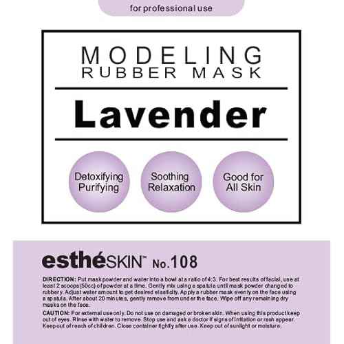 No.108 Lavender Modeling Mask Powder for Professional Facial Treatment, 35 Oz. (2 pack)