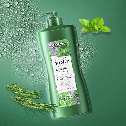 Suave Natural Rosemary & Mint Conditioner, for Strong & Healthy Hair, No Dyes, No Parabens, No Phthalates, 28 oz Pack of 4