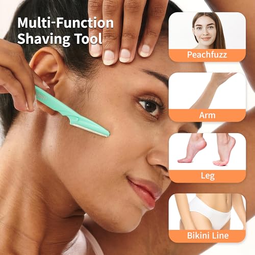 Tinkle Dermaplaning Facial Razors 6-Pack - Eyebrow & Peach Fuzz Trimmer