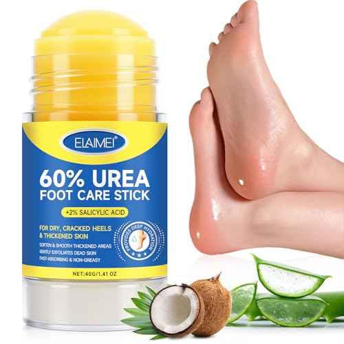 60% Urea with 2% Salicylic Acid Urea Foot Care Stick, Foot Cream Moisturizer for Dry Cracked Feet, Knees, Elbows, Hands,Intensive Moisturizer for Dead Skin,Callus Remover & Skin Softener
