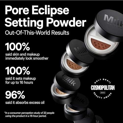 Milk Makeup Pore Eclipse Matte Translucent Setting Powder ? Controls Shine, Blurs Pores + Sets Makeup Up to 16 Hours ? Weightless, Talc-Free Formula with a Matte Finish