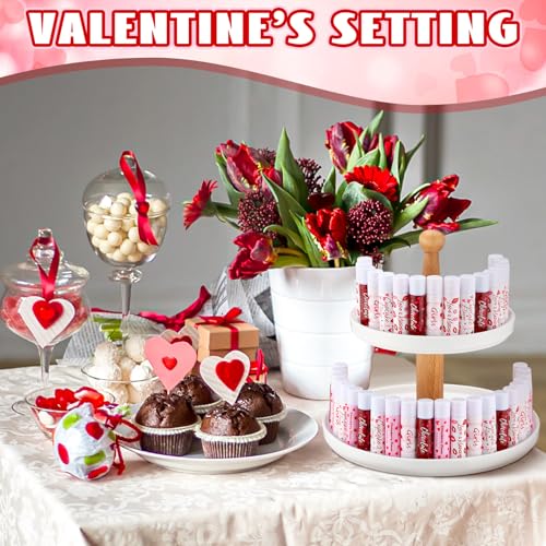 50 Pack Valentine's Lip Balms Gifts Bulk for Women Galentine's Day Party Supplies Basket Stuffers Heart Moisturizing Lip Balm Gifts for Her Teachers Staff Coworkers (Pink)