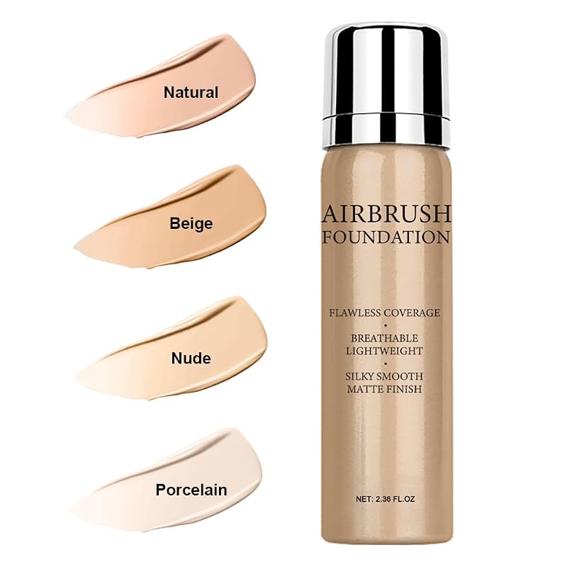 Airbrush Foundation Spray - Waterproof Full Coverage, Long Lasting Matte Finish