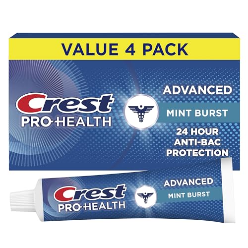 Crest Pro-Health Advanced Antibacterial Toothpaste, Mint Burst - 5 oz (4 Pack)