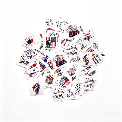 250th Anniversary Patriotic Temporary Tattoos, 117 Sheets