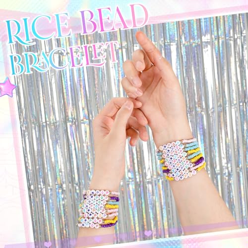 Quelay 24 Pcs K-pop Friendship Bracelets for Fans Party Supplies Yellow Pink Purple Blue