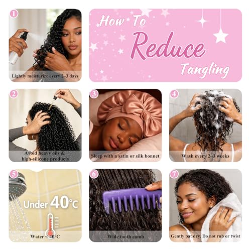 Lademi 16" Crochet Hair 60g Deep Wave Feather Extensions