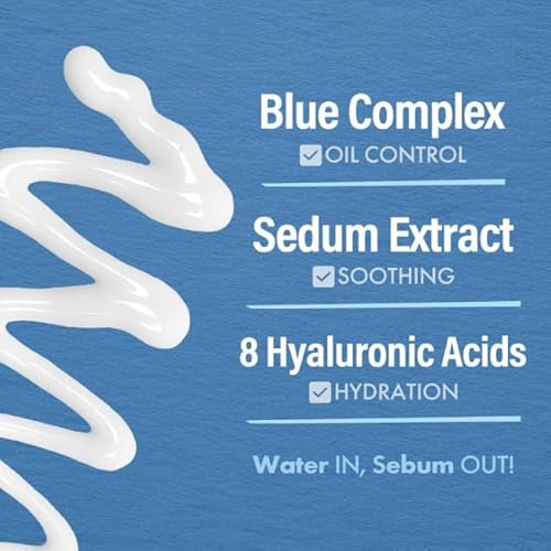 DASHU Blue Sedum Lotion | Korean Day & Night Face Lotion Barrier Repair Moisturizer, 8 Hyaluronic Acids 5.07 fl oz