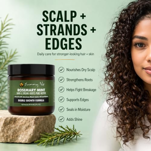Sunny Isle Rosemary Mint Hair Butter with Jamaican Castor Oil