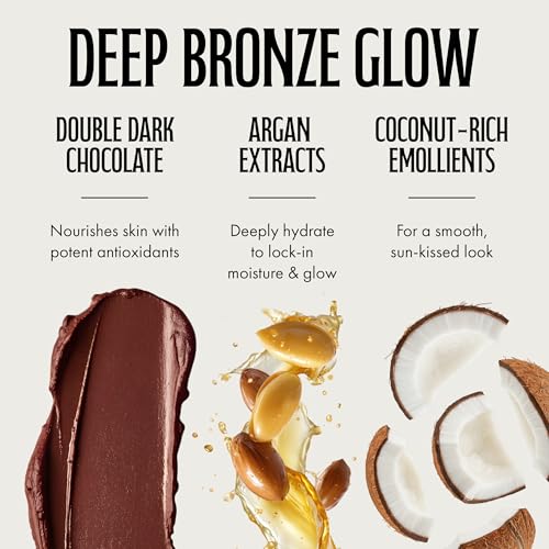 Brown Sugar Black Chocolate Coconut Cream Tanning Lotion, Advanced 200X Black Bronzer with Double Dark Chocolate Extract & Triple Coconut Cocktail, 13.5 Fl Oz