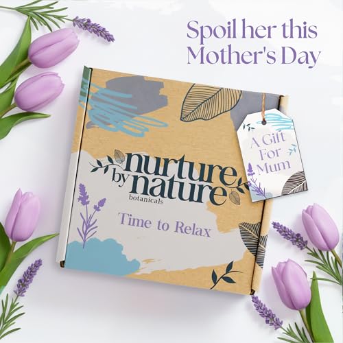 NURTURE BY NATURE Self Care Gift Set for Women ? 6 Piece Relaxing Bath & Body Spa Gift Basket with Bath Bomb, Hand Cream & Scented Candle ? Self Care Gifts for Valentine¡¯s Day & Mother¡¯s Day Gift