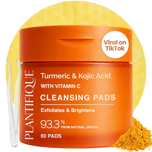 Kojic Acid & Turmeric Cleansing Pads - Dark Spots & Hyperpigmentation, 60 Pcs