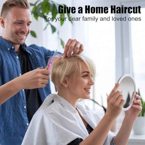 Hair Cutting Scissors Set, Professional Haircut Scissors Kit with Cutting Scissors Thinning Scissors for Barber/Salon/Home/Men/Women/Kids/Adults(Rainbow)