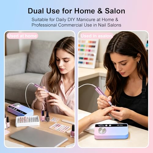 Holwim 30W Electric Nail Drill 0-40000 RPM Cordless
