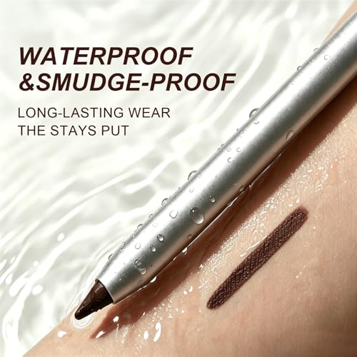 Plum Brown Gel Eyeliner Pencil for Mature Eyes, Waterproof