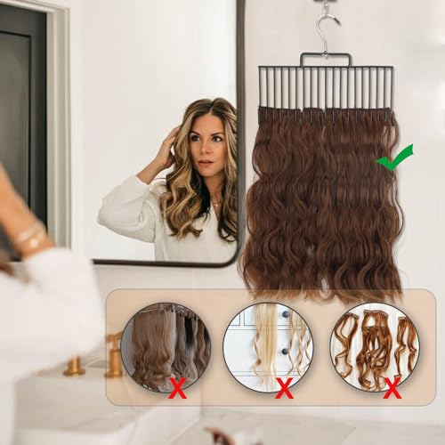 Hair Extension Holder (2-Pack) - 19 Pegs Professional Wig Styling Tool