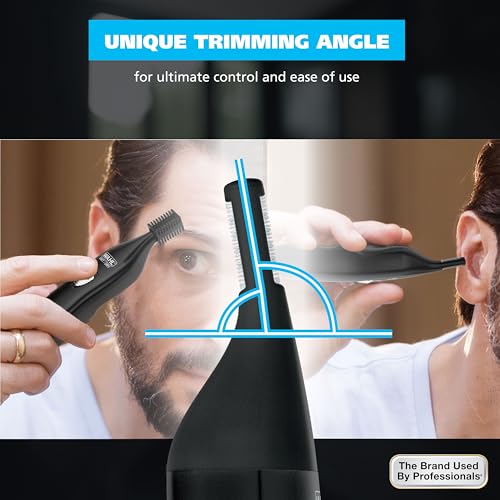 Wahl Pro Series¢ç Rechargeable Eyebrow, Ear & Nose Hair Trimmer for Men ? Painless DualTech¢ç Eyebrow Trimmer & Facial Hair Removal Device ? Model 3025656