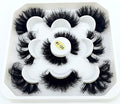 5 Pairs 25mm 3D Mink Lashes - Natural Handmade Faux