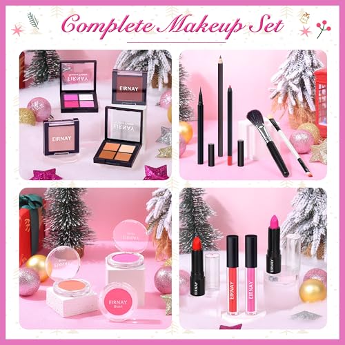 Makeup Advent Calendar 2025 Teen Girls Women Christmas Make Up 24 Days Advent Calendar, Christmas Holiday Festival Cosmetic Starter Makeup Set with 24 Beauty Boxes for Women Girls Teens