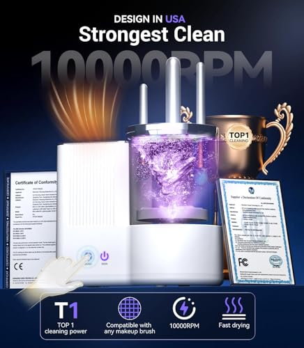 Electric Makeup Brush Cleaner & Dryer Machine - 3-in-1