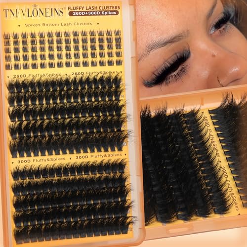 Fluffy Eyelash Clusters 260D+300D Mink Lashes Extensions
