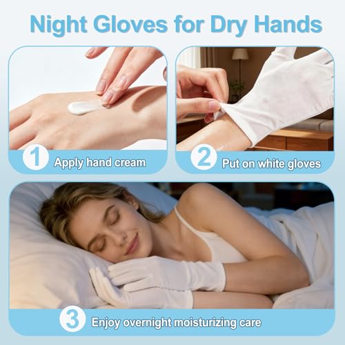 Unisex Cotton Gloves for Moisturizing & Eczema Care - 12-Pack