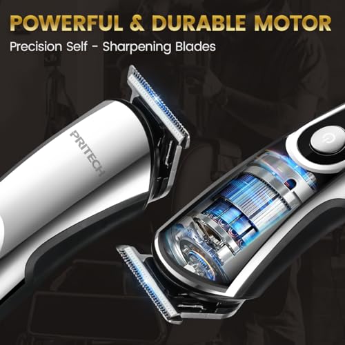 PRITECH 3-in-1 Cordless Beard Trimmer Kit - Waterproof & Rechargeable