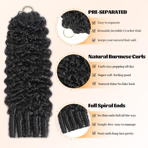 Burmese Curly Crochet Human Hair 20 inch - 100% Virgin