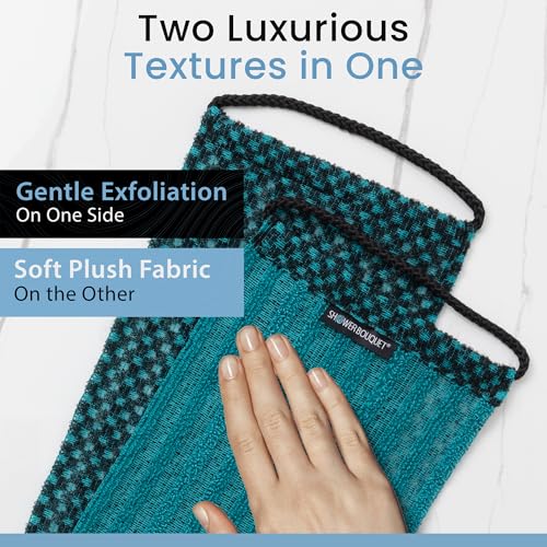 Charcoal Silver Ion Exfoliating Washcloth with Handles