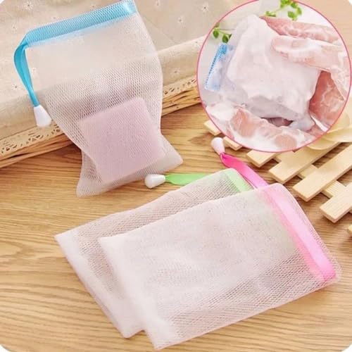 10 Pack Mesh Soap Saver Bags - Travel-Friendly Shower Loofah Organizers