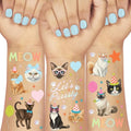 Cat Birthday Temporary Tattoos - 54 Pack Party Decorations