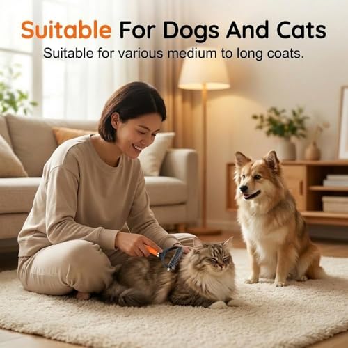 Double-Sided Pet Grooming Brush for Dogs & Cats - 2026 Upgrade