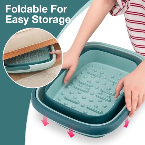 Collapsible Foot Bath Basin for Soaking & Massage - 15L