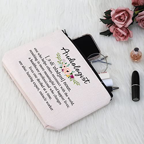 G2TUP Audiologist Thank You Gift Audiologist Definition Makeup Bag Audiology Cosmetic Bag Ear Doctor Gift Audiology St-udent Graduation Gift Zipper Travel Bag (Audiologist Definition)